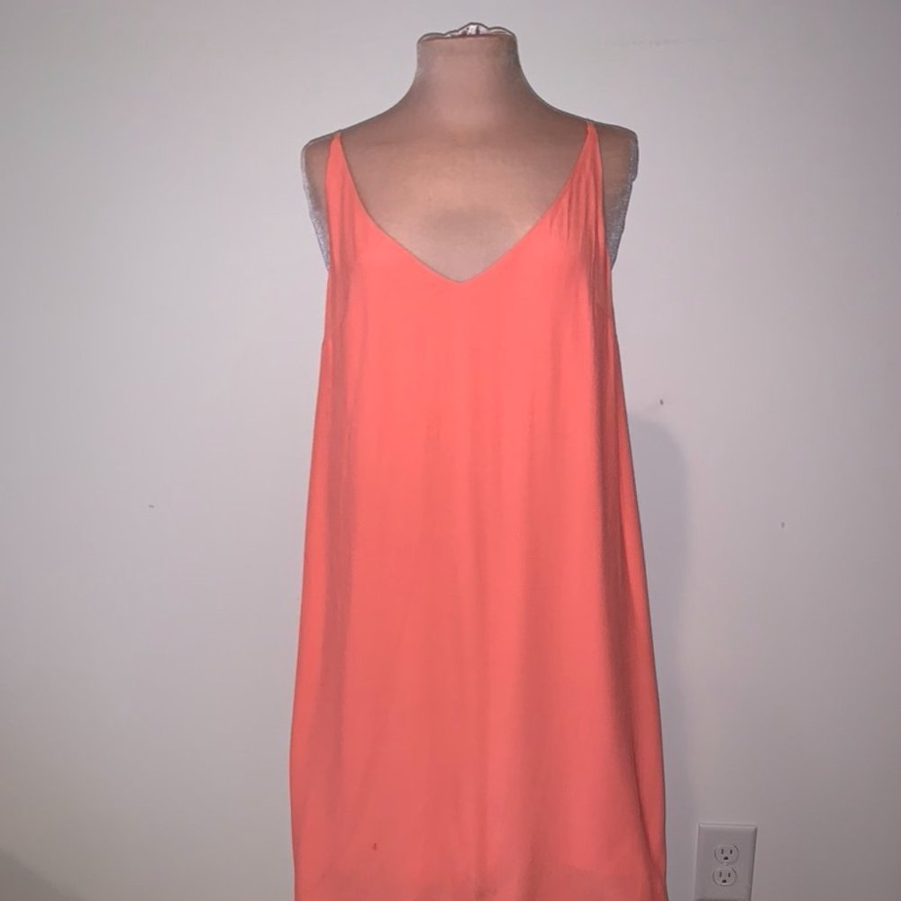 Topshop Coral Strap Dress